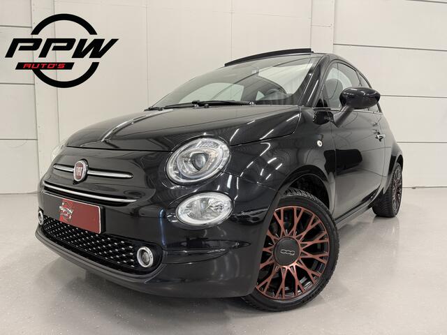 Fiat 500C 1.2 Edition "120th" LED/CARPLAY/VIRTUAL/16"COPPER/MF-STUUR/ECC/CRUISE/PARKEERSENSOREN/BLACK ALL BLACK/NIEUWSTAAT