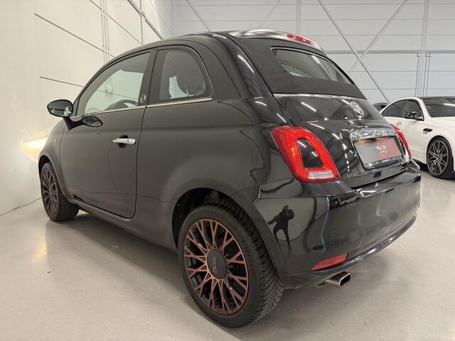Fiat 500C 1.2 Edition "120th" LED/CARPLAY/VIRTUAL/16"COPPER/MF-STUUR/ECC/CRUISE/PARKEERSENSOREN/BLACK ALL BLACK/NIEUWSTAAT