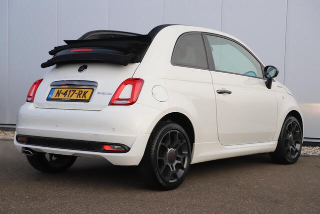 Fiat 500C 1.0 Hybrid Sport Cabrio 16 inch LMV Half Leder Navigatie Carplay Android Climate Cruisecontrol Rode Remklauwen Super Netjes!