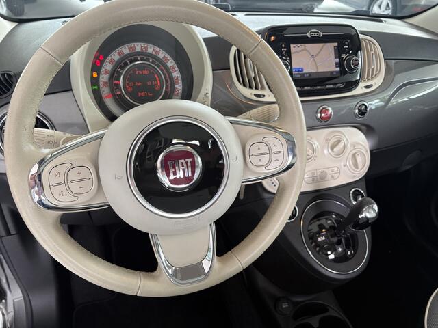 Fiat 500C 0.9 TwinAir Turbo Lounge Automaat Glazen panoramadak - Airco - Navigatie - Parkeersensor achter - Licht metalen velgen 15 inch - Cruise control - Mistlampen - Elektrische ramen - Stuur multifunctioneel - Bluetooth - Centrale vergrendeling met afstandsbedi