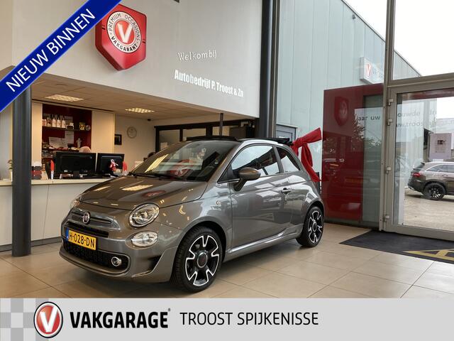 Fiat 500C 0.9 TwinAir Turbo Sport,Cabriolet,NL Auto,Elektrisch Bedienbare Kap,Leder,Navigatie,DAB,Climate&Cruisecontrol,Spraakbediening,Achteruitrijsensoren,Side-Skirts,16 Inch Lmv