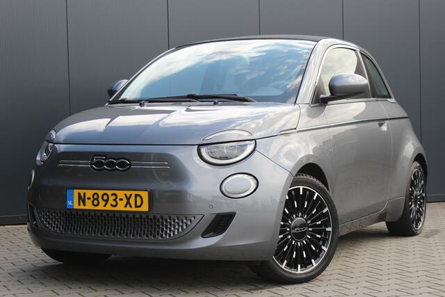Fiat 500C La Prima 42 kWh | Incl. 12 maanden garantie | Stoelverwarming | Adaptieve Cruise | Apple Carplay/ Android Auto | Parkeercamera | Parkeersensoren | Airco | Lane Assist |