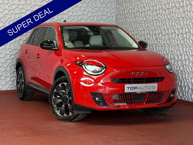 Fiat 600 1.2 Hybrid La Prima o Full Options o Leder o Massage o Camera o CarPlay o ACC o Elek. Klep o 18" ? Top Auto Fiat Wijchen , 30 Jaar ervaring in Fiat , Wij leveren de : Icon / La Prima / Pop / Sport . Urban / Benzine / Hybrid . Met Fabrieksgarantie ?