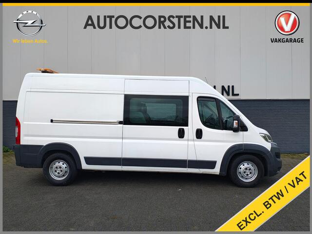 Fiat DUCATO 35H 3.0I CNG Dubbele Cabine EURO 6 Maxi Gran Volume DC Airco Camera Trekhaak Standkachel Betonplex Vloer Wandbetimmering Schuifdeur 1e Eigenaar CNG Aardgas