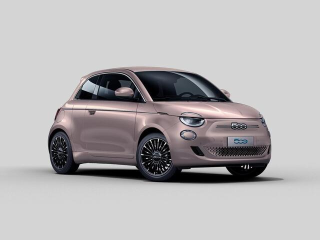 Fiat E-500 3+1 La Prima 42 kWh | 17% Bijtelling | Clima | Cruise | Leder | 17" | Priv Glass | Winter Pack | JBL Sound | BSM | Apple Carplay