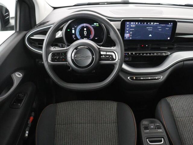 Fiat E-500 Icon 42 kWh | 3 Fase | Stoelverwarming | Camera | Carplay | Navigatie | Full LED | Climate control | Cruise control | Bluetooth