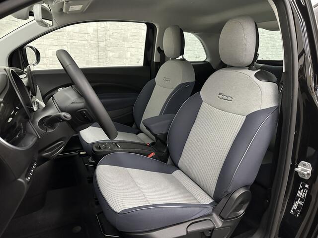 Fiat E-500 Icon 42 kWh | LED | Carplay | 93,5 SoH | Achteruitrij-Camera | Stoelverwarming | Cruise Control | DAB | PDC V+A | Dodehoek Detectie | Digitaal Display | Lane Assist | DAB Radio | Navi |