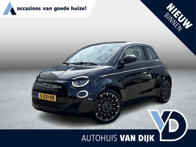 Fiat E-500 3+1 La Prima 42 kWh | Leder/Navi/Camera/Adapt.Cruise/Clima/Stoelverwarming/17" All Season banden