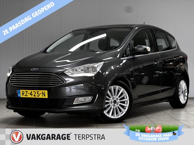 Ford C-MAX 1.0 Titanium/ 17'' LMV/ PDC V+A/ Voorruitverw./ Keyless/ Navi/ Clima/ Cruise/ Elek. pakket/ Isofix/ Bluetooth/ Armsteun/ Multi. LEDER. Stuur/ Mistl./ Chroom/ Dagrijverl.