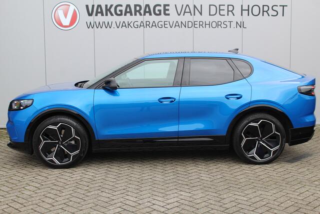 Ford CAPRI Premium Extended Range RWD 77 kWh. Fabrieksgarantie t/m 14-07-2029 ! Panoramadak, Warmtepomp, Driver Assistance Pack, 360gr. camera, Elektr. verstelbare AGR Comfortstoelen, 21" Aero LM wielen, navigatie, telefoon voorb., LED verlichting, etc, etc.