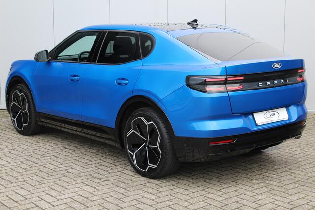 Ford CAPRI Premium Extended Range RWD 77 kWh. Fabrieksgarantie t/m 14-07-2029 ! Panoramadak, Warmtepomp, Driver Assistance Pack, 360gr. camera, Elektr. verstelbare AGR Comfortstoelen, 21" Aero LM wielen, navigatie, telefoon voorb., LED verlichting, etc, etc.