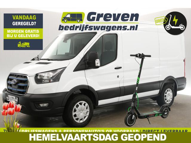 Ford E-Transit 390 68 kWh L2H2 | GRATIS E-Step! | Elektrisch 184PK | EMISSIEVRIJE ZONE | Automaat Airco Adaptive-Cruise Camera Carplay LED Navi PDC 3 Persoons