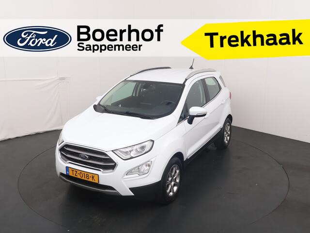 Ford ECOSPORT EcoBoost 125 pk Titanium | Trekhaak | Navi | Clima | Cruise | LMV | Parkeerhsens.| Half leer | 100% dealer onderh.