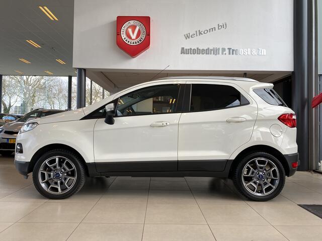 Ford ECOSPORT 1.0 EcoBoost Titanium,Dealeronderhouden,Navigatie,Parkeerassistent,Climate&Cruisecontrol,Spraakbediening.Trekhaak,Voorstoelenverwarmd,Keyless,17 Inch Lmv