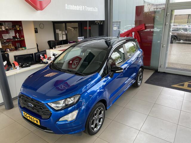 Ford ECOSPORT 1.0 EcoBoost ST-Line,1e Eigenaar,Dealeronderhouden,Navigatie,Achteruitrijcamera,Spraakbediening,B&O,Keyless,Halfleder/Alcantara,Stoel&Stuurverwarming,V&A Sensoren,Two Tone Lak,17 Inch Lmv