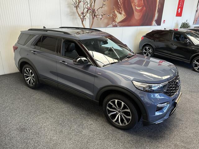 Ford EXPLORER 3.0 V6 ECOBOOST PHEV ST-LINE 7 PERSOONS NAVIGATIE ADAPTIVE CRUISE CONTROL PANORAMA SCHUIF/KANTELDAK APPLE CARPLAY/ANDROID RIJSTROOKSENSOREN DODEHOEKSENSOREN 360 CAMERA AFN. TREKHAAK ZEER MOOI !! 3010