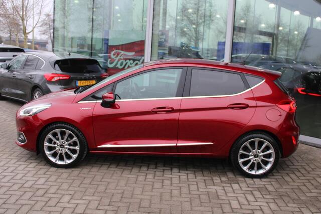 Ford FIESTA 1.0 EcoBoost 125 PK Hybrid Vignale | Trekhaak | Camera | Lederen bekleding | Adaptieve Cruise Control | BLIS | Keyless Entry | Navigatie | Winterpack