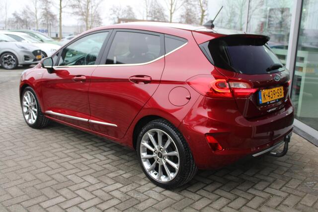 Ford FIESTA 1.0 EcoBoost 125 PK Hybrid Vignale | Trekhaak | Camera | Lederen bekleding | Adaptieve Cruise Control | BLIS | Keyless Entry | Navigatie | Winterpack