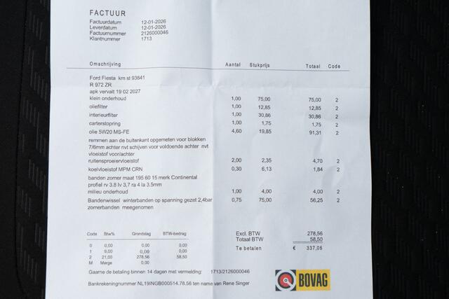 Ford FIESTA 1.0 124 PK EcoBoost Hybrid Titanium | Clima | PDC V/A | Sport stoelen | | Keyless | Cruise | Rijstrooksensor | Carplay/Android |