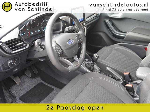 Ford FIESTA 1.0 ECOBOOST HYBRID TITANIUM ORIGINEEL NEDERLANDS NIEUW MODEL FULL LED ANDROID/APPLECARPLAY NAVI PARKEERSENSOREN ECC AIRCO CRUISECONTROL RIJSTROOKSENSOR 4X PERF ALL SEASON BANDEN ENZ...