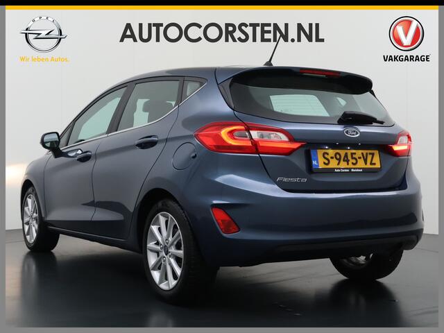 Ford FIESTA 1.0T 126PK Titanium Apple Carplay Android Navi LM Airco Cruise Control Stoelverwarming Apps Voorruitverwarming Wifi Mistlampen Chroompack TCS Led Lmv Lane Assist Isofix TCS EAB Hill-Start-Assist Ford-Pass-Connect LED