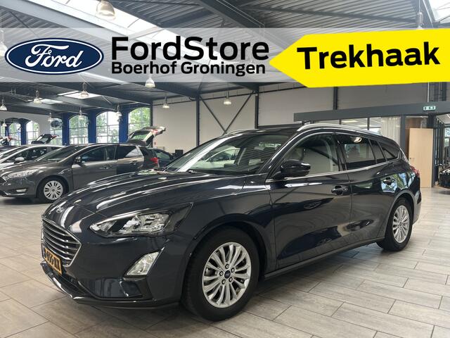Ford FOCUS Wagon EcoBoost 125pk Titanium | Trekhaak | Keyless | 100% dealer onderhouden | Cruise | Clima |