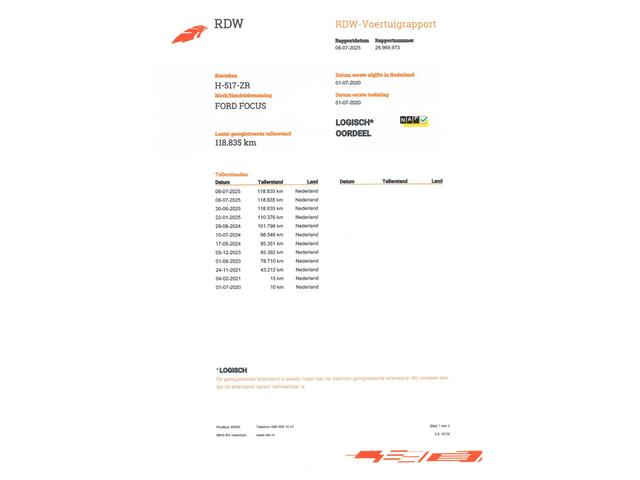 Ford FOCUS Wagon 1.0 EcoBoost Titanium Business (126 PK) 1e-Eig. & Keurig-Onderh. BOVAG-Garantie. NL-Auto.