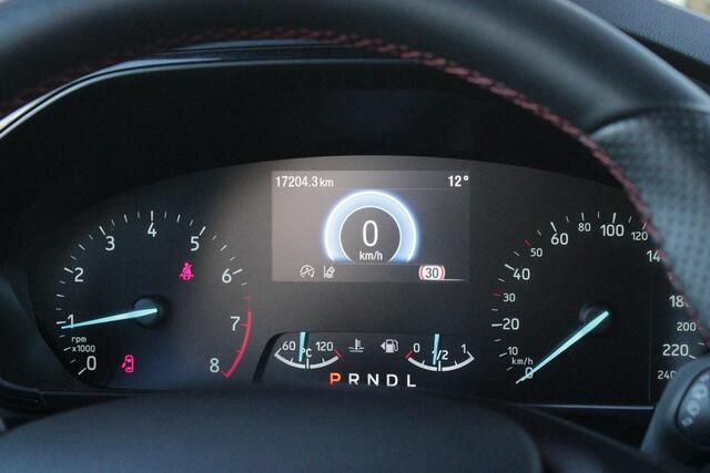 Ford FOCUS Wagon 1.0 155PK AUTOMAAT Hybrid ST LINE | ALL SEASON BANDEN | NAVIGATIE | DRAADLOZE APPLE CARPLAY/ANDROID AUTO | ADAPTIVE CRUISE CONTROL | LANE ASSIST | DODEHOEK DETECTIE | PARKEERSENSOREN VOOR + ACHTER | ACHTERUITRIJ CAMERA | LICHTMETALEN VELGEN 17" | DA