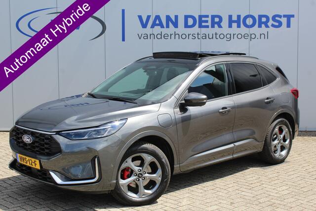 Ford KUGA 2.5 PHEV ST-Line X Nieuwste model Ultieme luxe hoogzitter. , Schuif / kanteldak Elektrisch inklapbare Trekhaak, vooruit, stuur, stoelverwarming V+A, 360 Camera, HUB, Apple/Androidauto, Elektrisch verstelbare stoelen, LED V+A, Trekgewicht 2100kg !