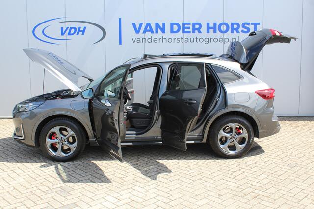 Ford KUGA 2.5 PHEV ST-Line X Nieuwste model Ultieme luxe hoogzitter. , Schuif / kanteldak Elektrisch inklapbare Trekhaak, vooruit, stuur, stoelverwarming V+A, 360 Camera, HUB, Apple/Androidauto, Elektrisch verstelbare stoelen, LED V+A, Trekgewicht 2100kg !