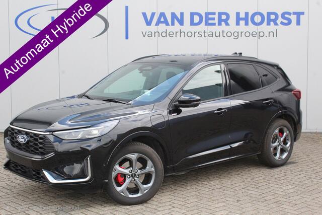 Ford KUGA 2.5-243pk PHEV ST-Line X. Nieuwste model ! Van ¤. 54.937,- voor ¤. 44.450,- ! Trekgewicht van 2.100kg ! Schuif / kanteldak. Elektrisch inklapbare Trekhaak, vooruit, stuur, stoelverwarming V+A, 360 Camera, HUB, Apple/Androidauto, Elektrisch verstelbare sto