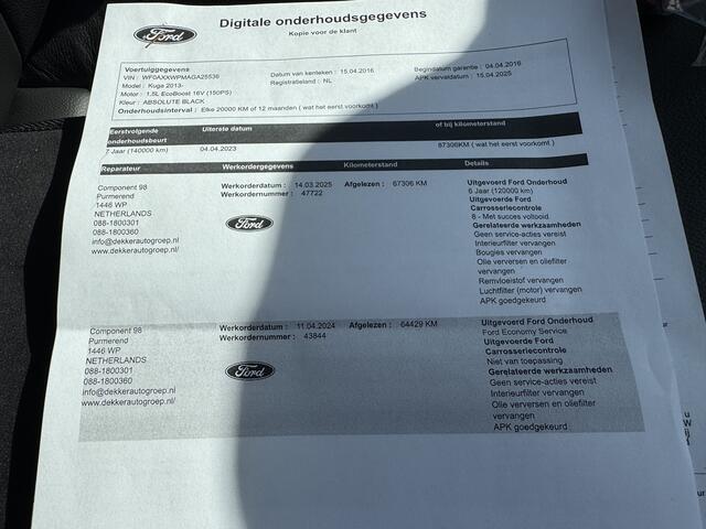 Ford KUGA 1.5 Titanium Styling Pack Leer/Stoelver/Clima/Navi/Cam