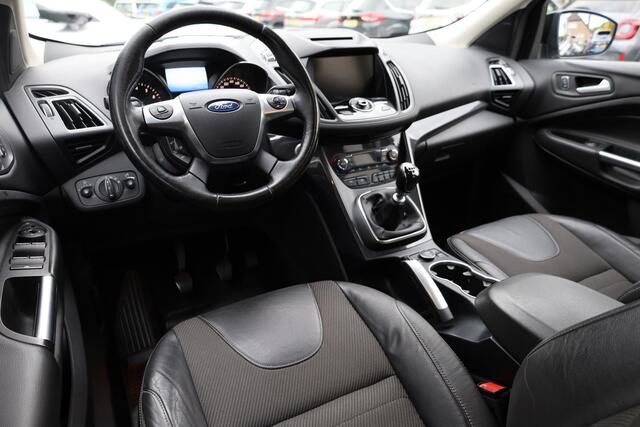 Ford KUGA 1.5 Titanium TREKHAAK HALFLEER CAMERA STOEL/RUITVERW. ELEC-KLEP NAVI CRUISE CLIMA DAB NAP 2XPDC 17''LMV