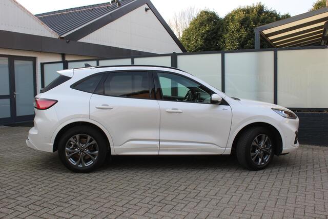Ford KUGA 2.5 PHEV ST-Line X Driver Ass Pack, Pearl White, Elek Trekhaak, Panoramadak, All Season!