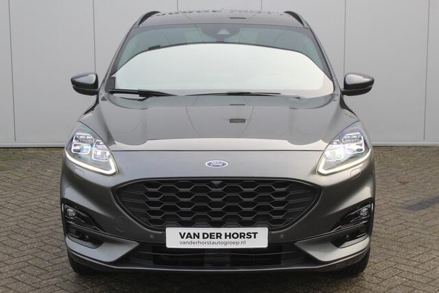 Ford KUGA 2.5-225pk Plug-in Hybrid ST-Line X. Hybride rijden voor een reële prijs ! Adaptive Cruise Control, Stoel-, achterbank, stuur- en voorraamverwarming, autm. airco dual, camera v+a, elektr. achterklep, side- en lane assist etc.