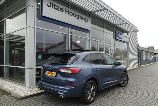 Ford KUGA 2.5 PHEV ST-Line X TREKHAAK (1.500KG), PANO, HUD, WINTER PACK, ADAPT. CRUISE, CLIMA, NAVI, CAMERA V&A, PDC V&A, APPLE CARPLAY/ANDROID AUTO, BLIS, KEYLESS, B&O, ELEKT. ACHTERKLEP, ELEKT. STOEL, 31.652KM