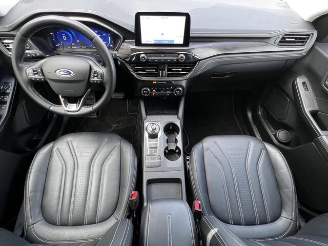 Ford KUGA 2.5 PHEV Vignale Automaat / 1.500 kg trekgewicht / Leder / Adaptieve CC / Dode hoek detectie / Parkeer assistent / Stuur-, stoel- en achterbankverwarming / B&O sound / Navigatie / Apple Carplay Android / 18" LM wielen / Inclusief winterwielen /