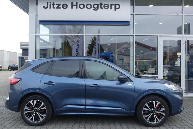 Ford KUGA 2.5 PHEV ST-Line X TREKHAAK AFNEEMBAAR (1.500KG), HUD, WINTER PACK, ADAPT. CRUISE, CLIMA, NAVI, CAMERA V&A, PDC V&A, APPLE CARPLAY/ANDROID AUTO, BLIS, KEYLESS, B&O, ELEKT. ACHTERKLEP, ELEKT. STOEL, 84.709KM