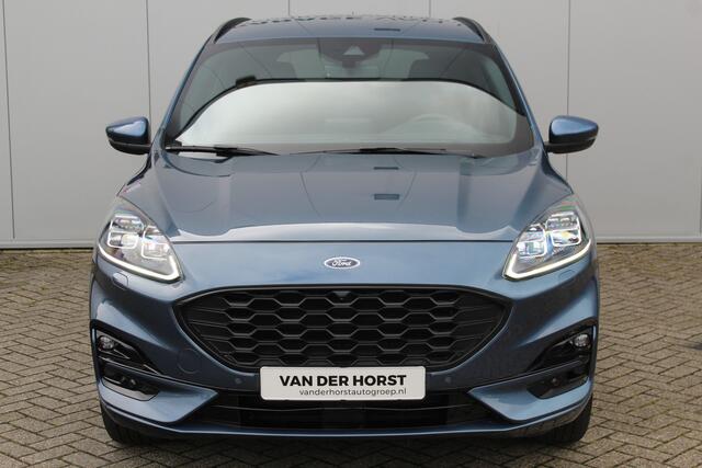 Ford KUGA 2.5-225 pk PHEV ST-Line X. Hybride rijden voor een reëel bedrag ! Slechts 31.500km ! Stoel-, stuur-, achterbank en voorraamverw., B&O soundsyst., Adaptieve Cruise Control, Climate Control dual, Camera v+a, Navigatie, Telefoonvoorb., Side- en lane assist e