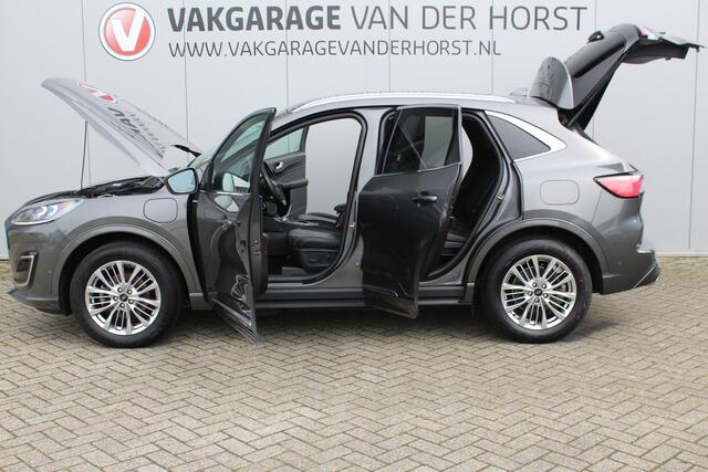 Ford KUGA 2.5-225pk PHEV 'Vignale' Plug-in Hybrid Automaat. Luxe hybride rijden voor een reëel bedrag ! Trekhaak, Adaptieve Cruise Cntrl, Climate Cntrl, Side- en lane assist, Head-Up display, Winter Pack, Driver Ass. Pack, Camera, Elektr. achterklep etc.