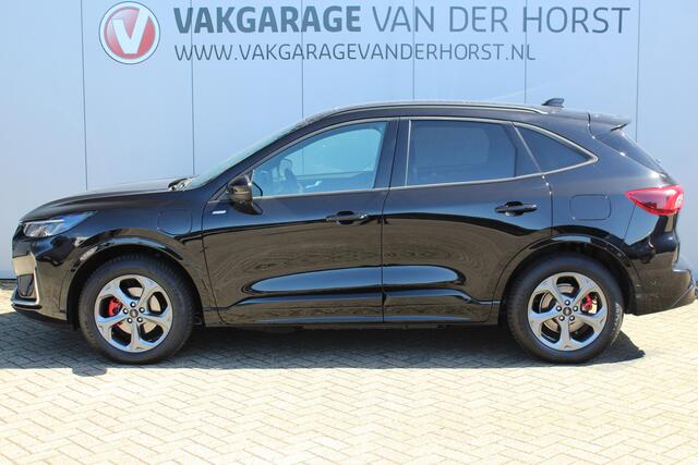 Ford KUGA 2.5-243pk PHEV ST-Line X. Trekgewicht 2.100kg ! Nieuw model ! Van ¤. 54.937,- voor ¤. 43.735,- ! Trekgewicht van 2.100kg ! Elektr. panodak, Elektr. inklapb. trekhaak, stoel-, stuur- en voorraamverw., camera v+a, HUD, Apple carplay/Android auto, Elektr. ve