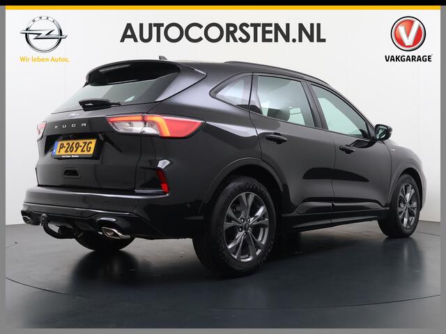 Ford KUGA 1.5T 150PK ST-Line Trekhaak Adap.Cruise Stoel+Stuur+Achterbank+Voorruitverwarming Elek.Achterklep Camera Apple Carplay/Android Auto Navi Pdc Lmv 18" DAB Bluetooth Parkeerhulp Led Lane Assist Isofix Road Edge Detection WiFi 1.800KG Trekgewicht