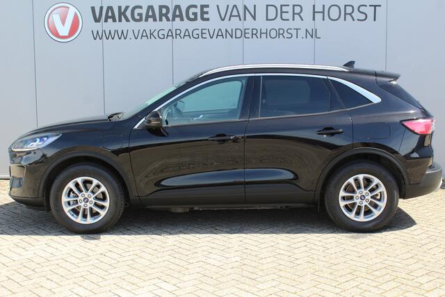 Ford KUGA 2.5-225 pk Titanium X PHEV Plug-in Hybrid. Hybride rijden voor een gunstig bedrag ! Stuur-, stoel-, achterbank- en voorraamverw., lane- en side assist, camera, adapt. cruise cntrl, autm. airco dual, B&O soundsyst., camera v+a etc.