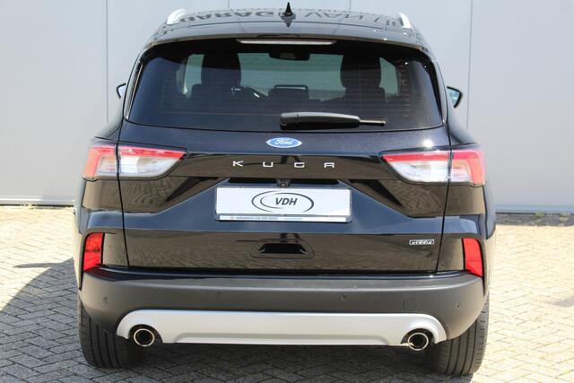 Ford KUGA 2.5-225 pk Titanium X PHEV Plug-in Hybrid. Hybride rijden voor een gunstig bedrag ! Stuur-, stoel-, achterbank- en voorraamverw., lane- en side assist, camera, adapt. cruise cntrl, autm. airco dual, B&O soundsyst., camera v+a etc.