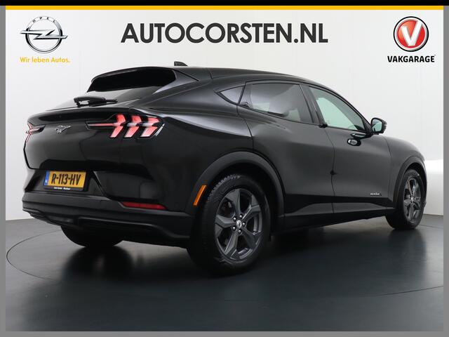 Ford MUSTANG Mach-E Extended RWD 98 kWh Leer Pano-Dak Auto-Pilot-Adaptive Cruise+Lane Centring Assist en Stop&Go Apple-Android Carplay 360-gr-Camera Active-Park-Assist+PDC-a+v Sync4 18"LM B&O-HiFi-10speakers Qi-laden LED-v+a Pre-Collision-Assist+voetgangers-en-fietser