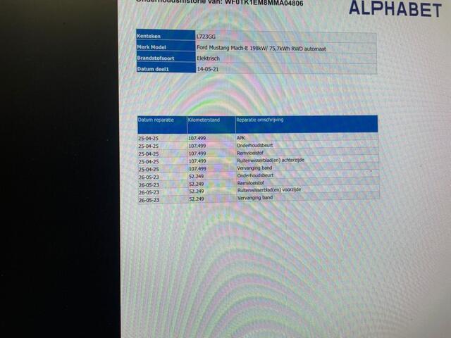 Ford MUSTANG RWD 75 KWH - Carplay, Navi, Cruise,Digitaal Cockpit, Leer, Camera, Stoel/Stuur verw.