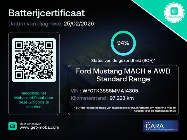 Ford MUSTANG Mach-E AWD 75 kWh | CAMERA | ADAPTIVE | B&O | KEYLESS | STOEL- EN STUURVERW.