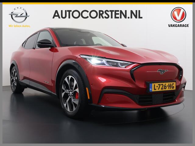 Ford MUSTANG Mach-E AWD 75kWh Trekhaak Techn.Plus Panoramadak 360°Camera Adap.Cruise B&O®-Hifi Leder+Memory Stoel+Stuurverwarming Elek.Stoelen Navi Pdc Keyless Android Auto Apple Carplay Elek.Achterklep Lmv 19" DAB Bluetooth Led 1e Eigenaar Origineel Nederlandse Auto 