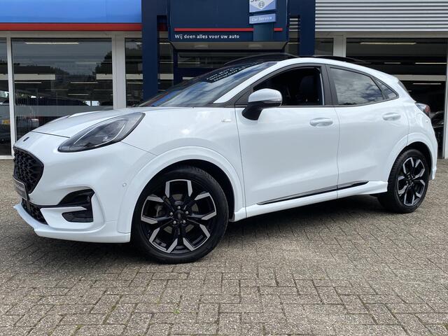 Ford PUMA 1.0 EcoBoost Hybrid ST-Line X / NL-Auto / Half-Leder / Open/Pano-Dak / Bang&Olufsen / Digitaal-Dashboard / LED / DAB / Apple-Carplay & Android-Auto / Navi / Camera / Stoel+Stuurverwarming / Adaptieve Cruise-Control / Climate-Control / ELKTR-Pakket / PDC /