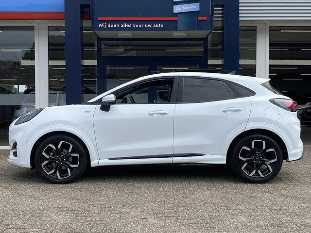 Ford PUMA 1.0 EcoBoost Hybrid ST-Line X / NL-Auto / Half-Leder / Open/Pano-Dak / Bang&Olufsen / Digitaal-Dashboard / LED / DAB / Apple-Carplay & Android-Auto / Navi / Camera / Stoel+Stuurverwarming / Adaptieve Cruise-Control / Climate-Control / ELKTR-Pakket / PDC /